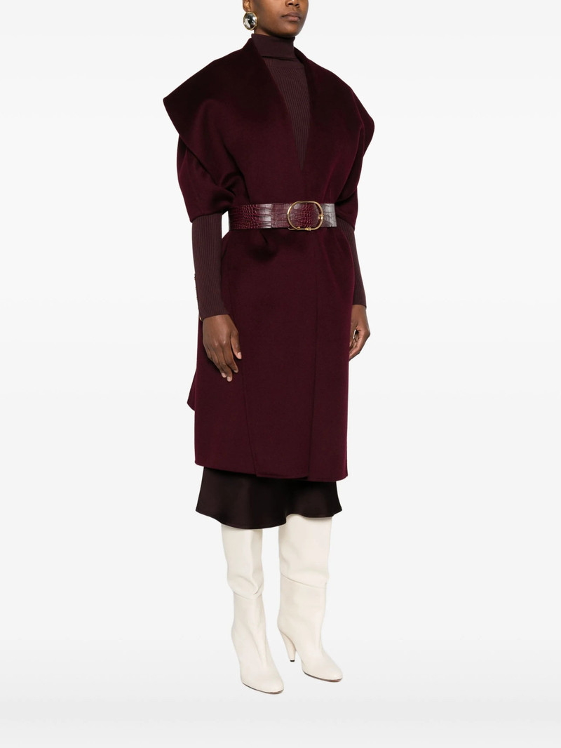 Elisabetta Franchi Belted Wool Cape 4