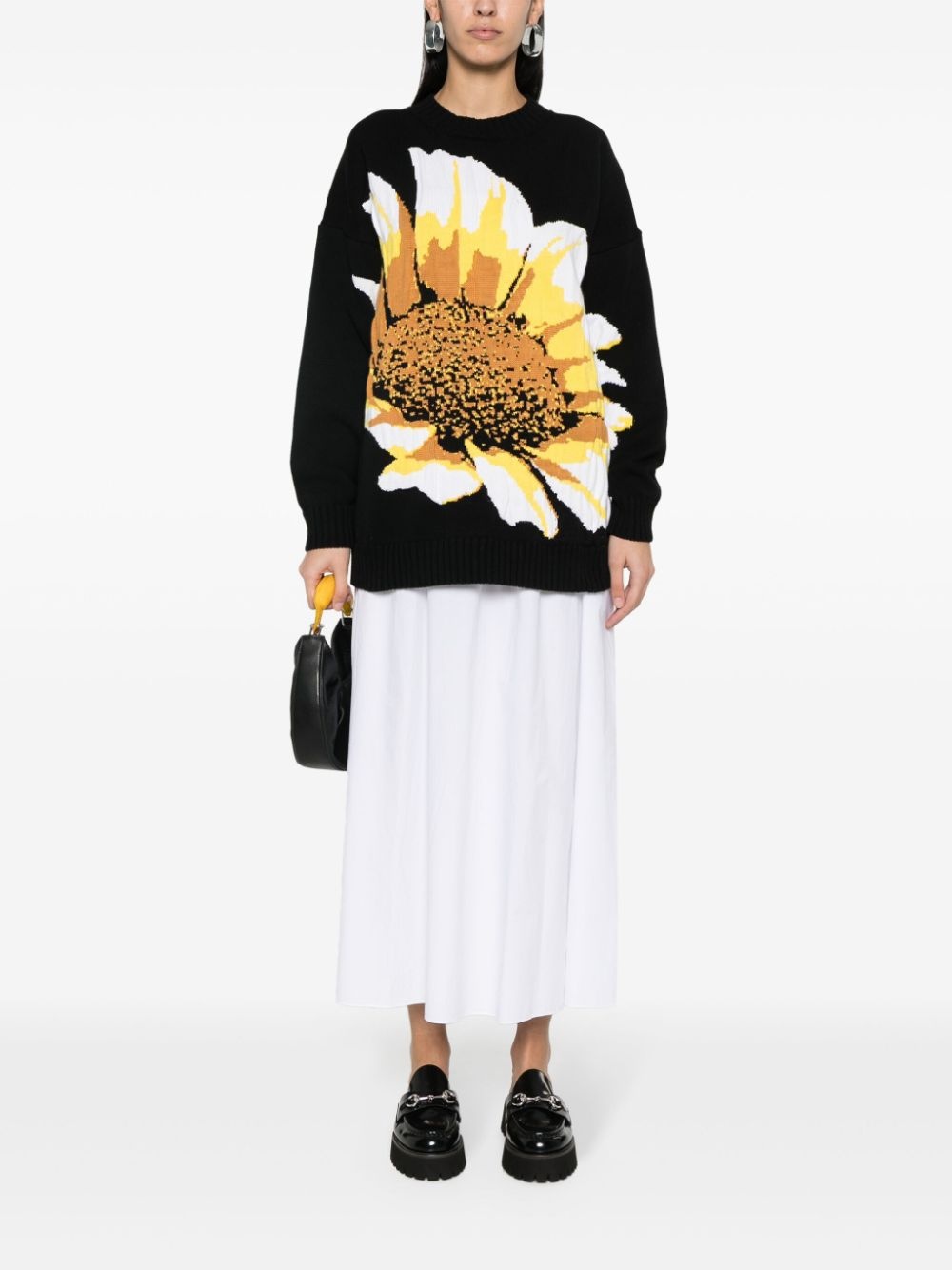 floral-intarsia-knit jumper - 2
