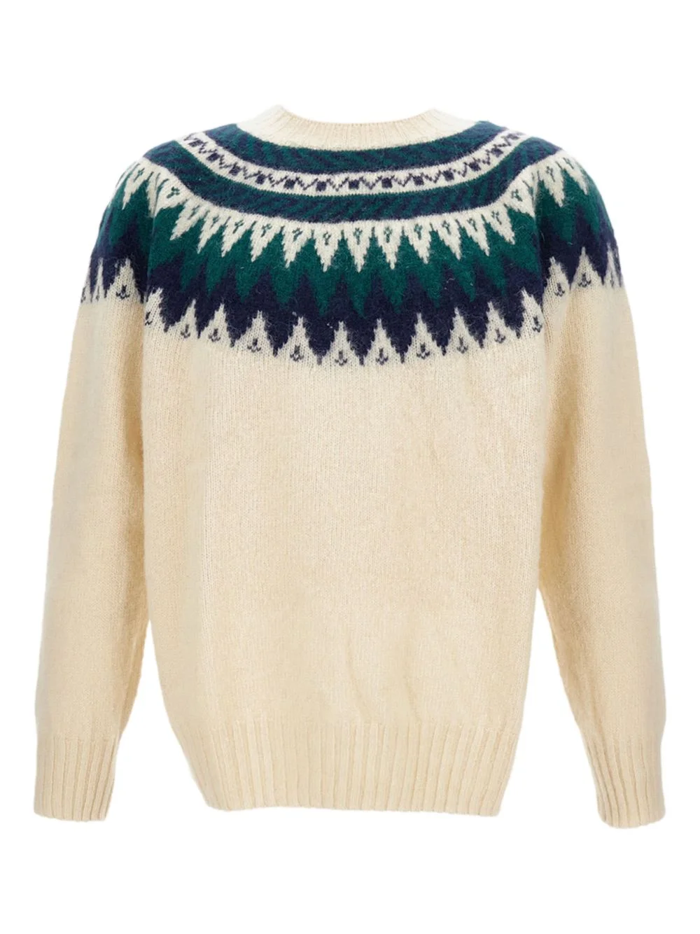 fair-isle pattern crew-neck sweater - 1