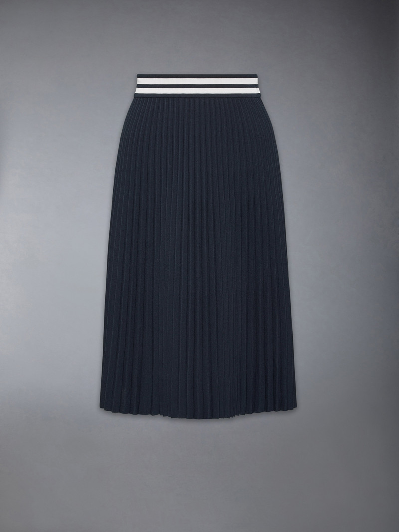 PLISSE MERINO WOOL SILK SKIRT 1
