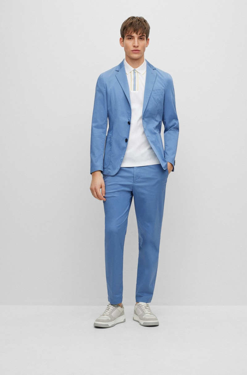 BOSS INTERLOCK-COTTON POLO SHIRT WITH CONTRAST TIPPING outlook