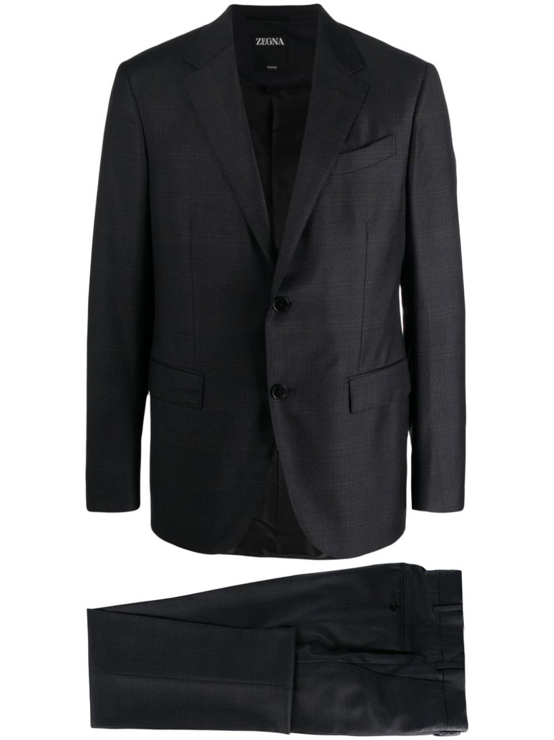 plaid-check single-breasted suit 1