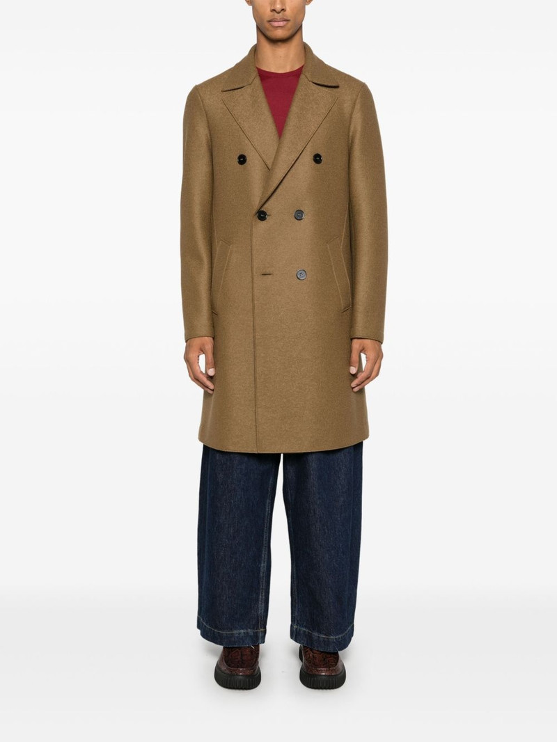 Harris Wharf London boiled-wool coat outlook