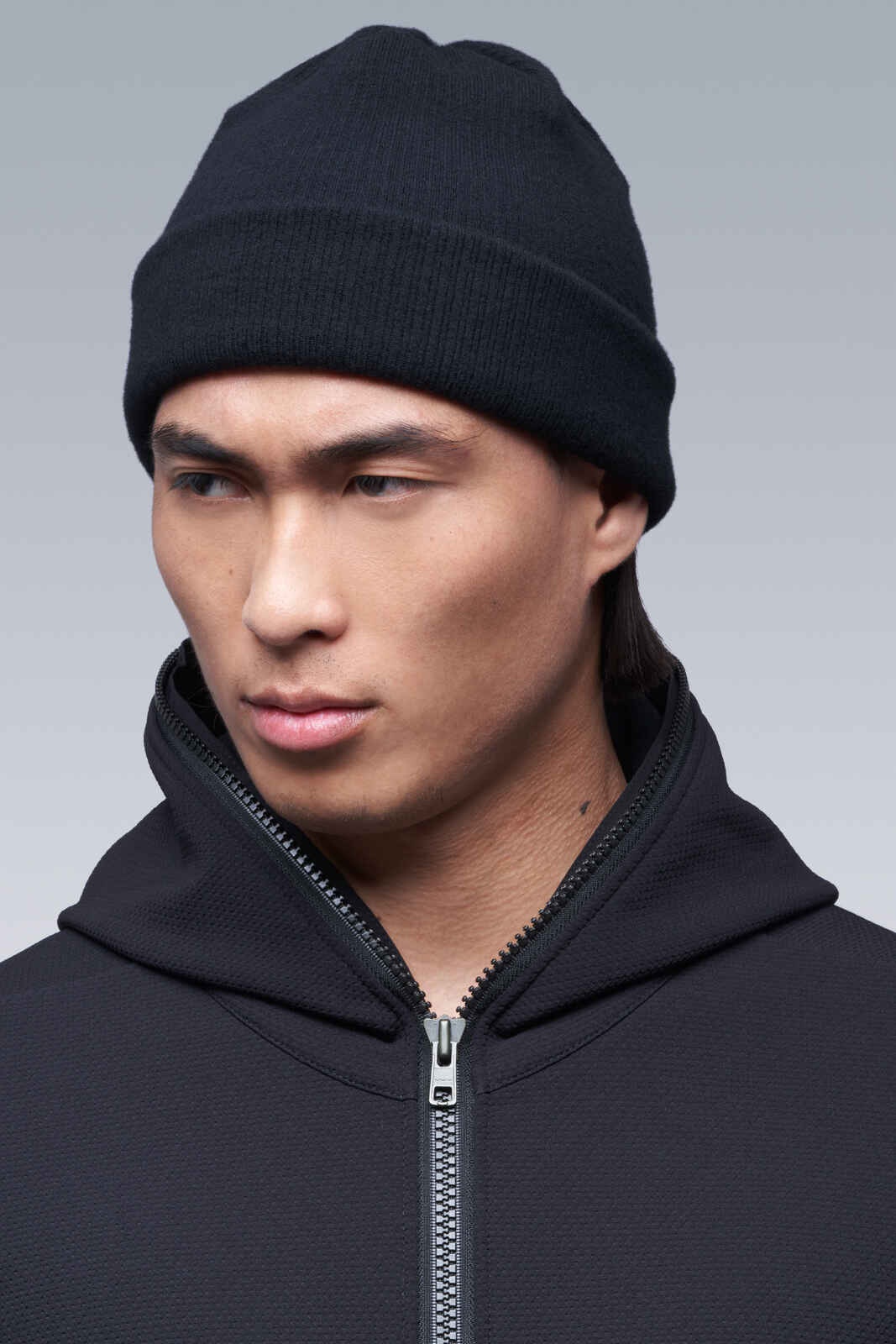 H1-KR Reversible Cashmere Hat Black - 6