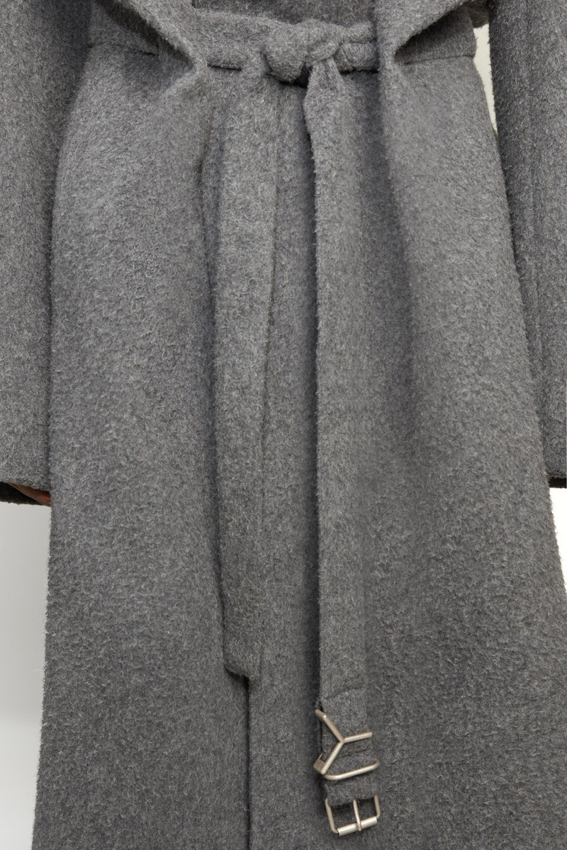 Y Belt Brushed Wool Coat 4