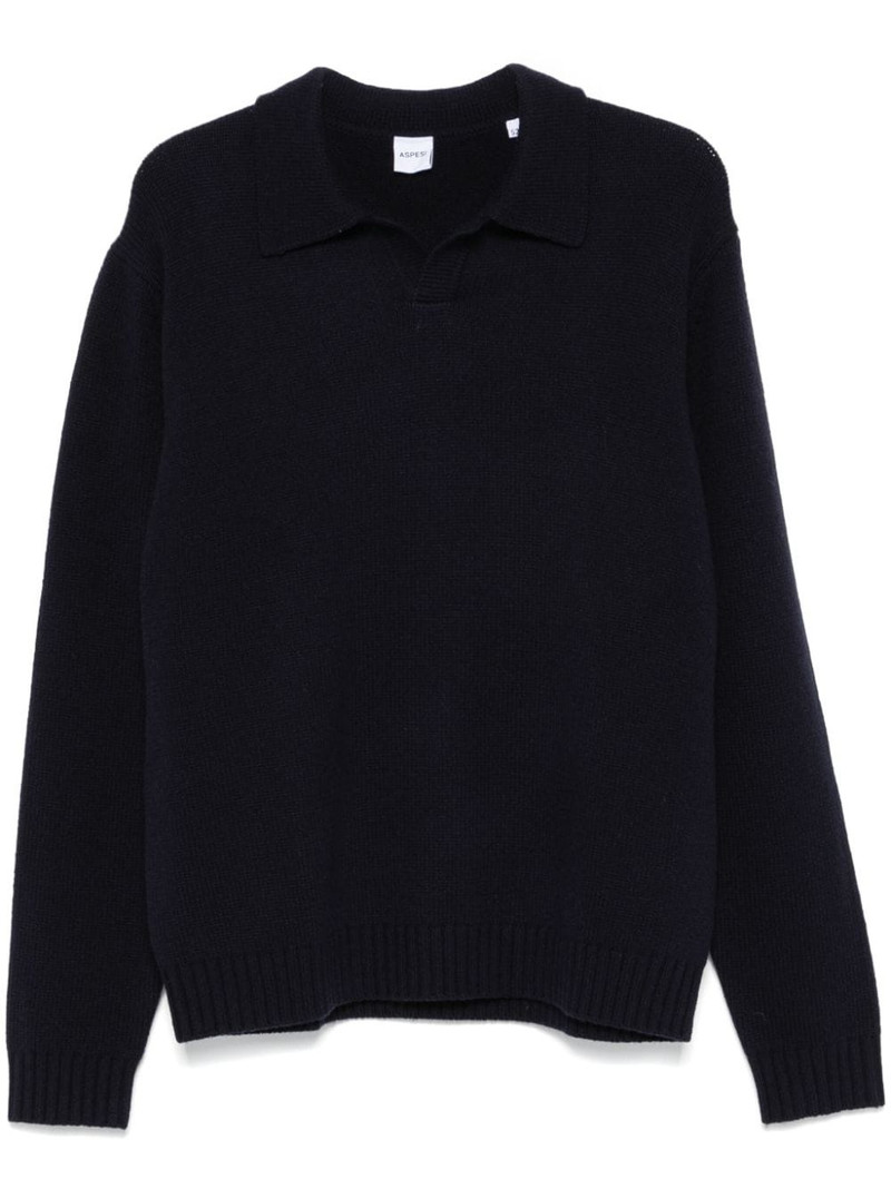 fine-knit polo top 1