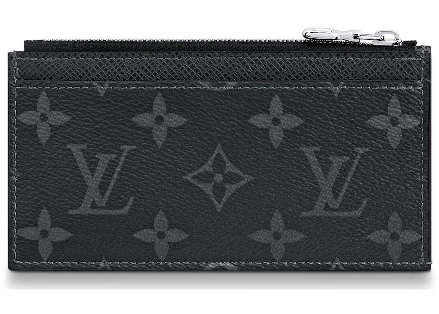 Louis Vuitton Coin Card Holder Monogram Eclipse Taiga Black - 2
