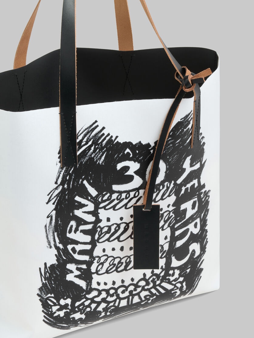 TWO TONE TRIBECA TOTE WITH MARNI 30TH ANNIVERSARY PRINT - 4