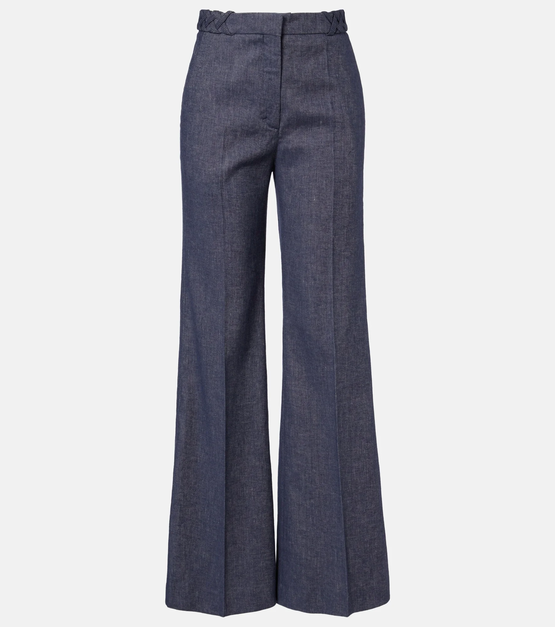 Fluid Denim flared pants - 1