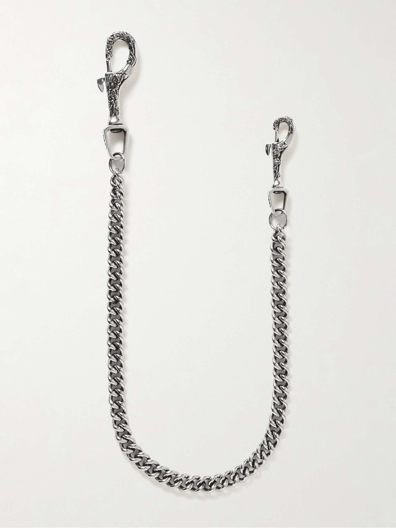 Engraved Silver Wallet Chain 1