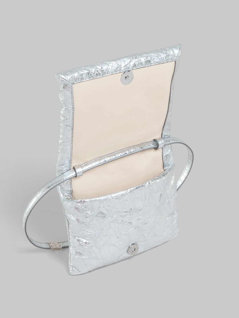 SILVER LEATHER MINI PRISMA POUCH - 4