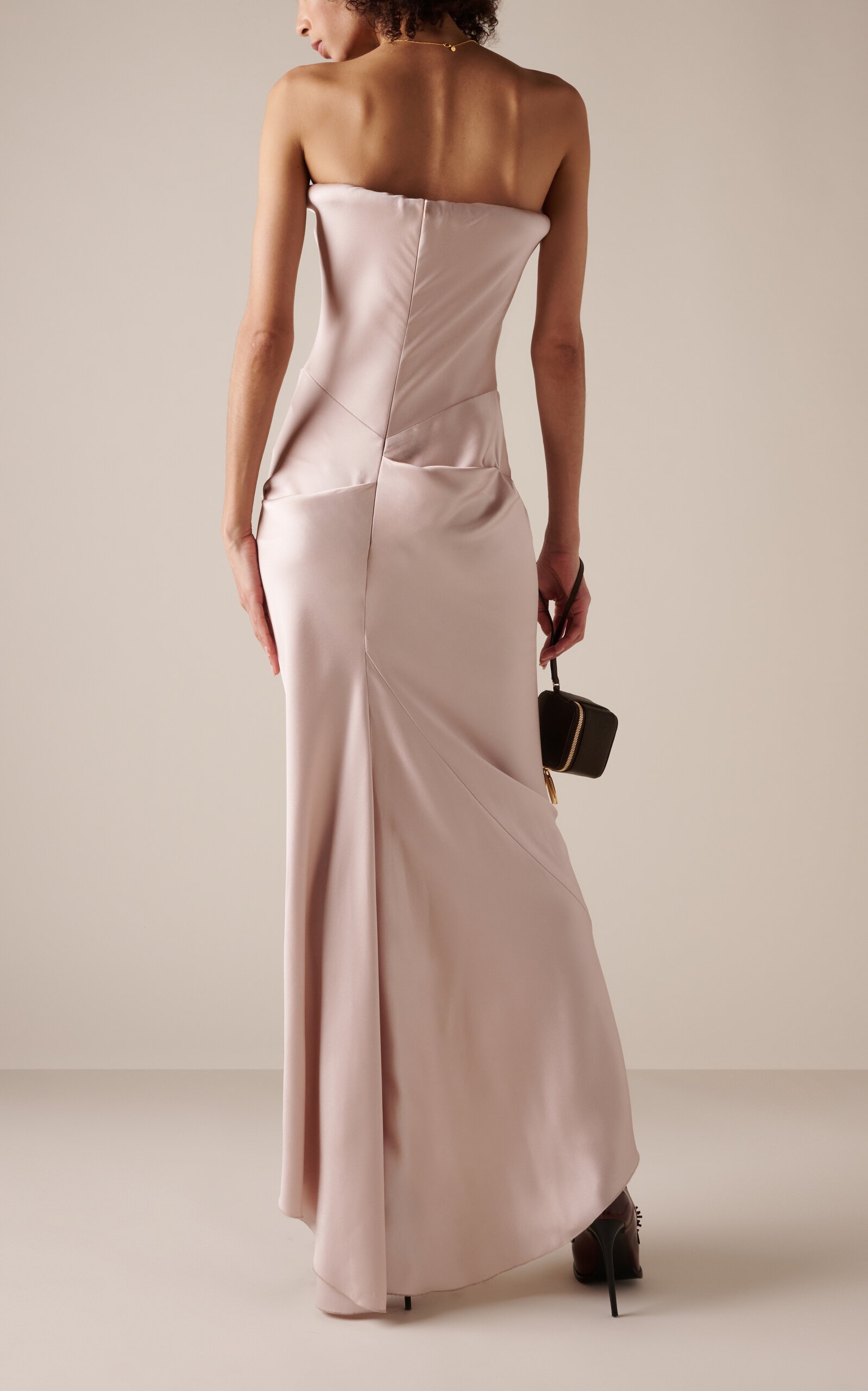 Satin Corset Slip Gown ivory - 4