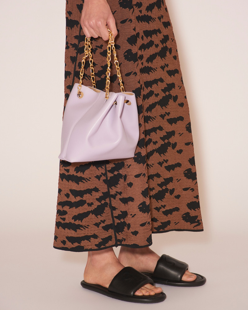 THE GATHER BUCKET - Vegan nappa leather bucket bag - Lilac 3