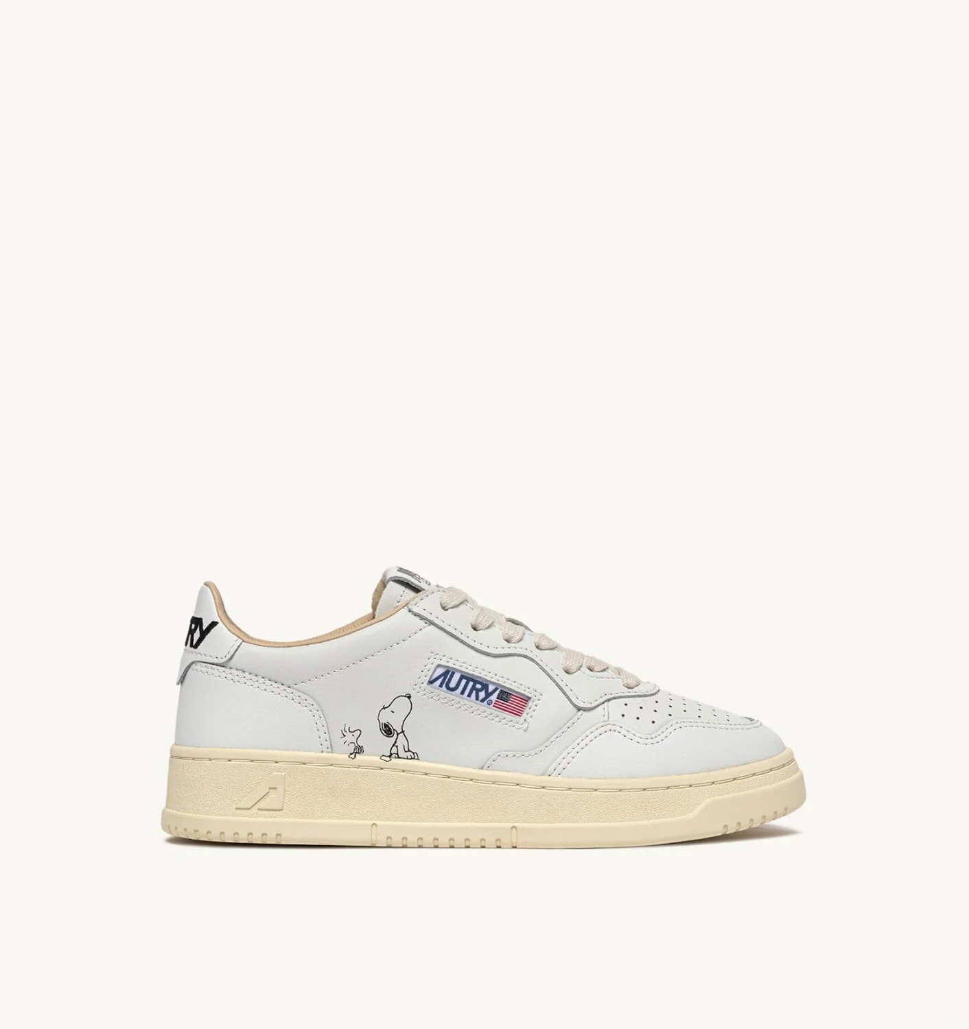 MEDALIST LOW "SNOOPY X AUTRY" SNEAKERS IN WHITE LEATHER - 1