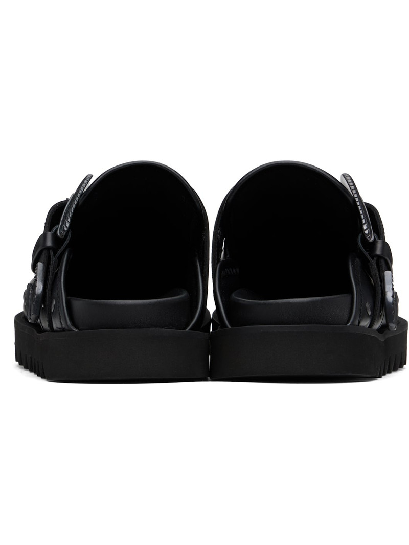 SSENSE Exclusive Black Eyelet Metal Sabot Slip-on Loafers 2