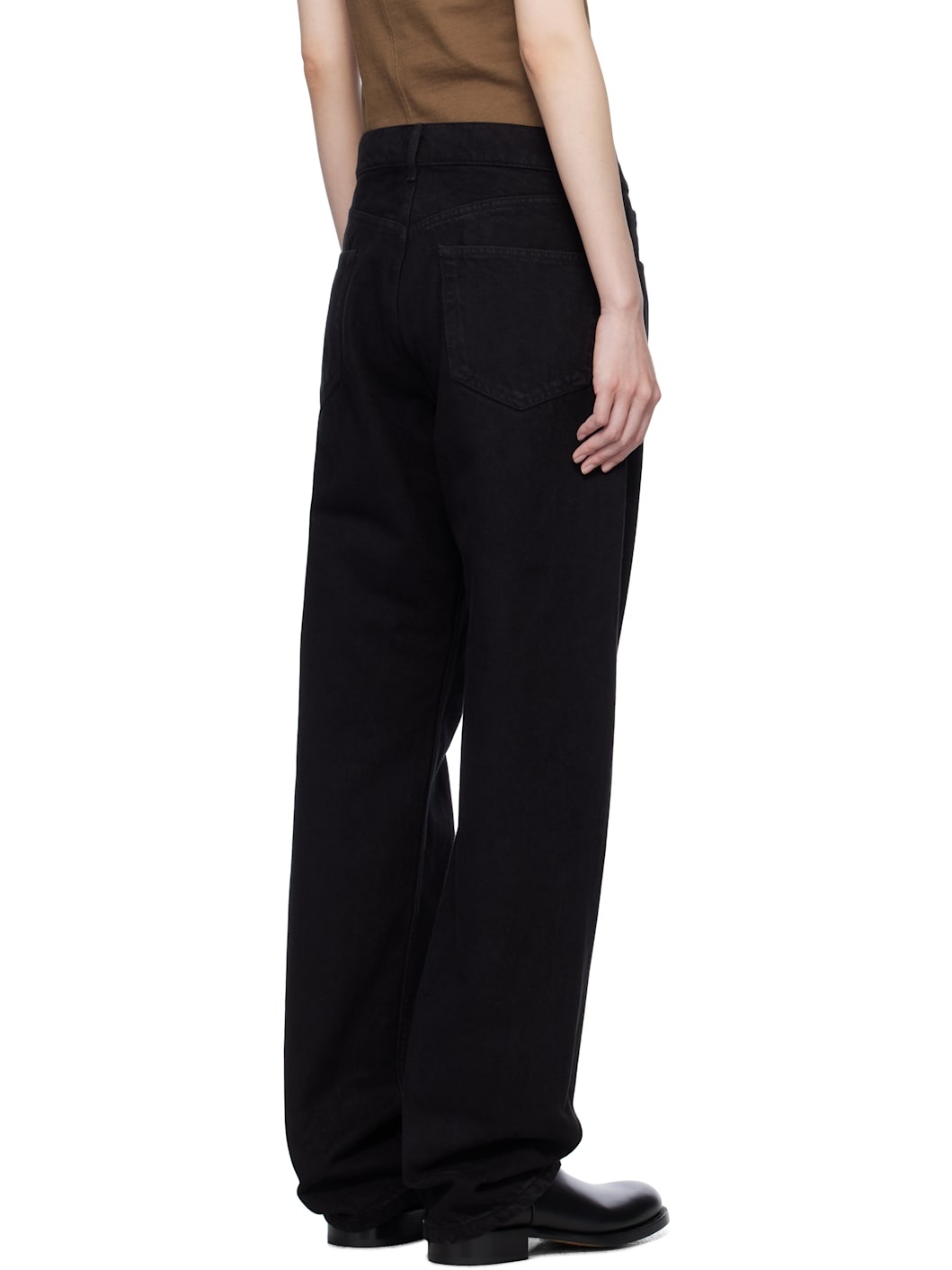 The Row Black Bercy Jeans | ssense | REVERSIBLE