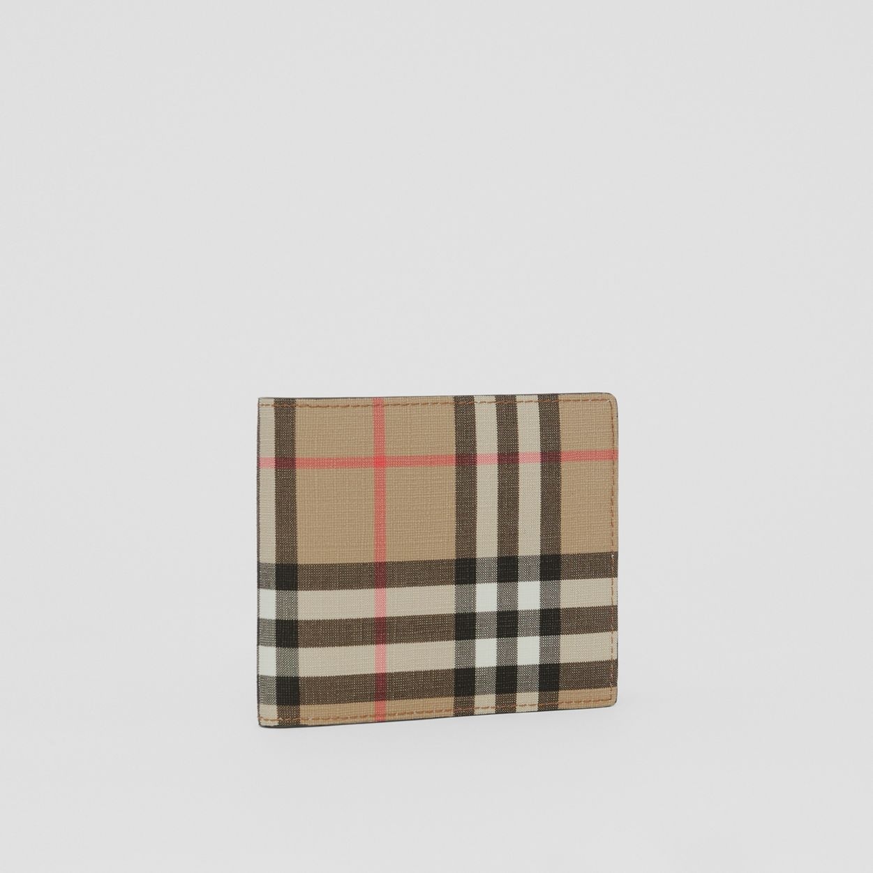 Vintage Check and Leather Bifold Wallet - 4