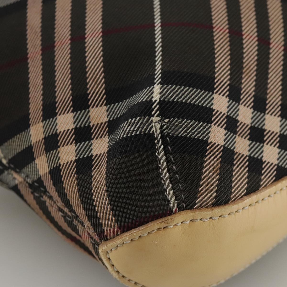 Burberry Nova Check Blue Label Shoulder Bag Canvas Brown - 13