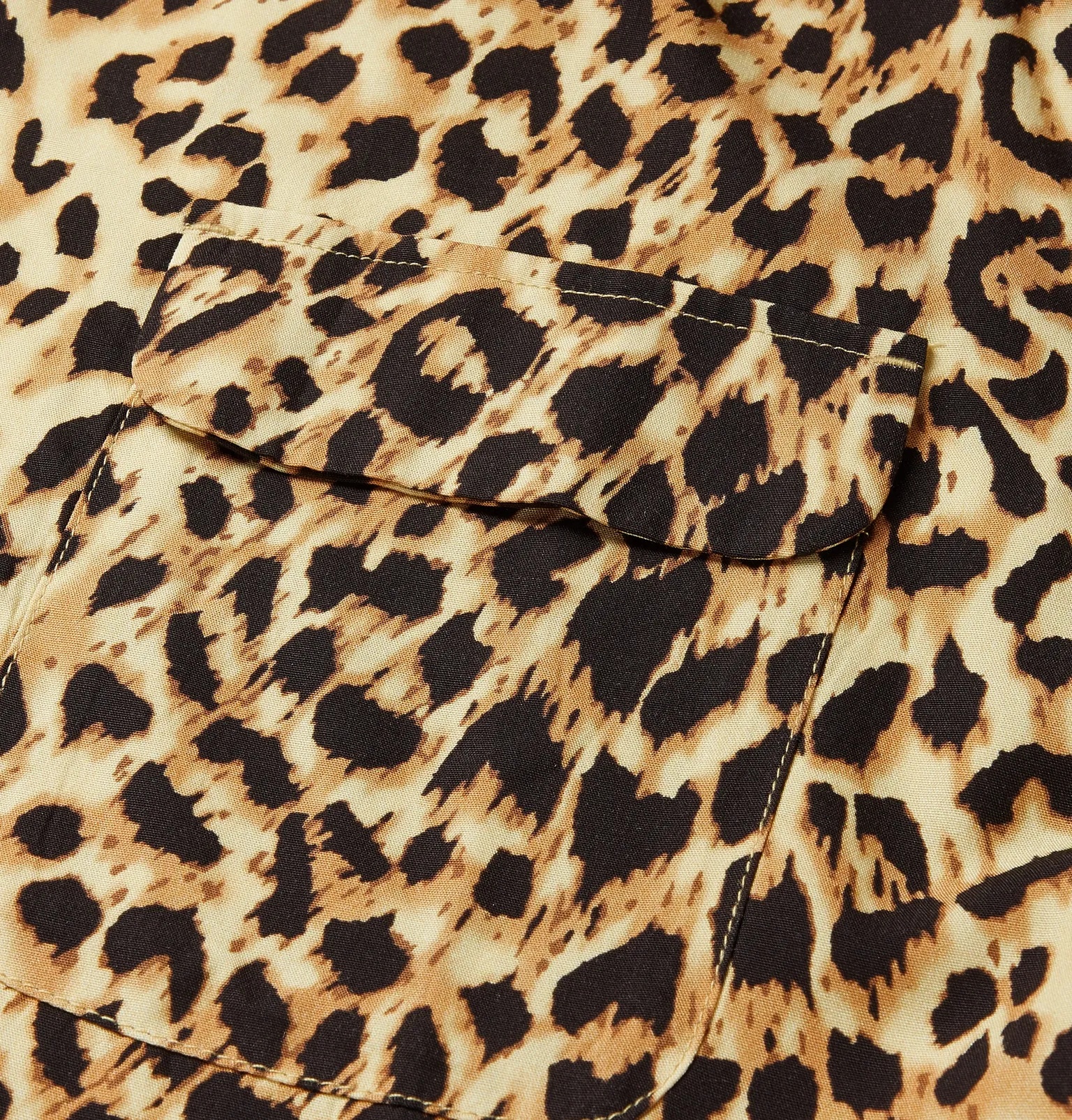 + Wacko Maria Camp-Collar Leopard-Print Woven Shirt - 3