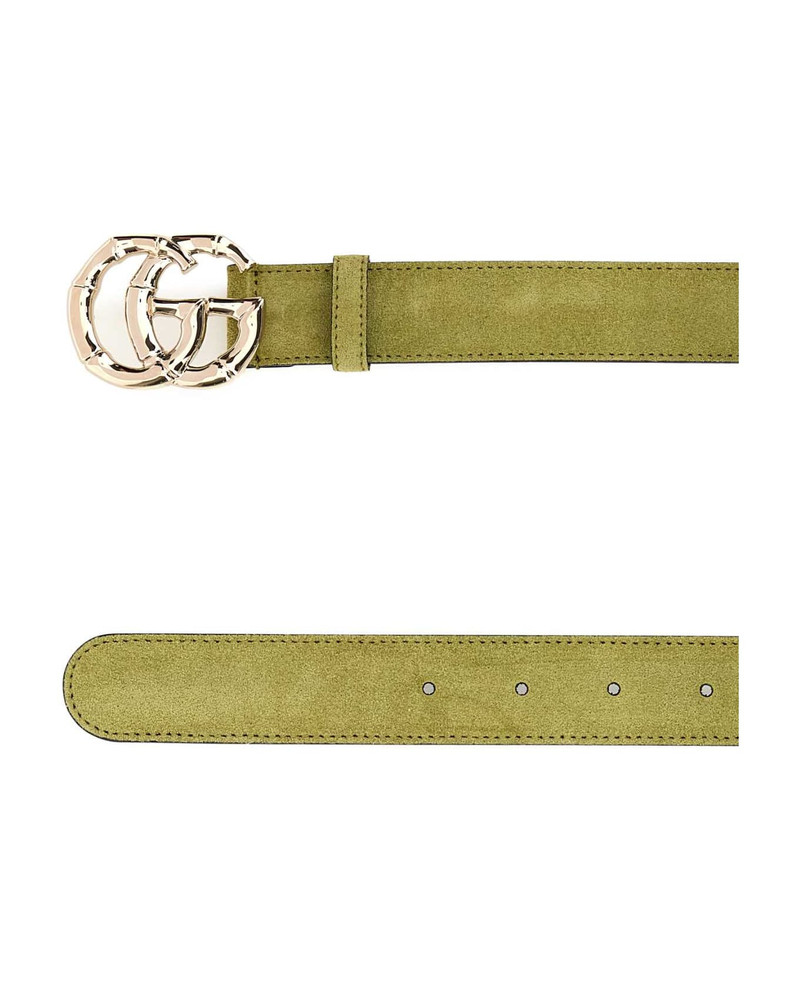 GUCCI Sage Green Suede Belt outlook