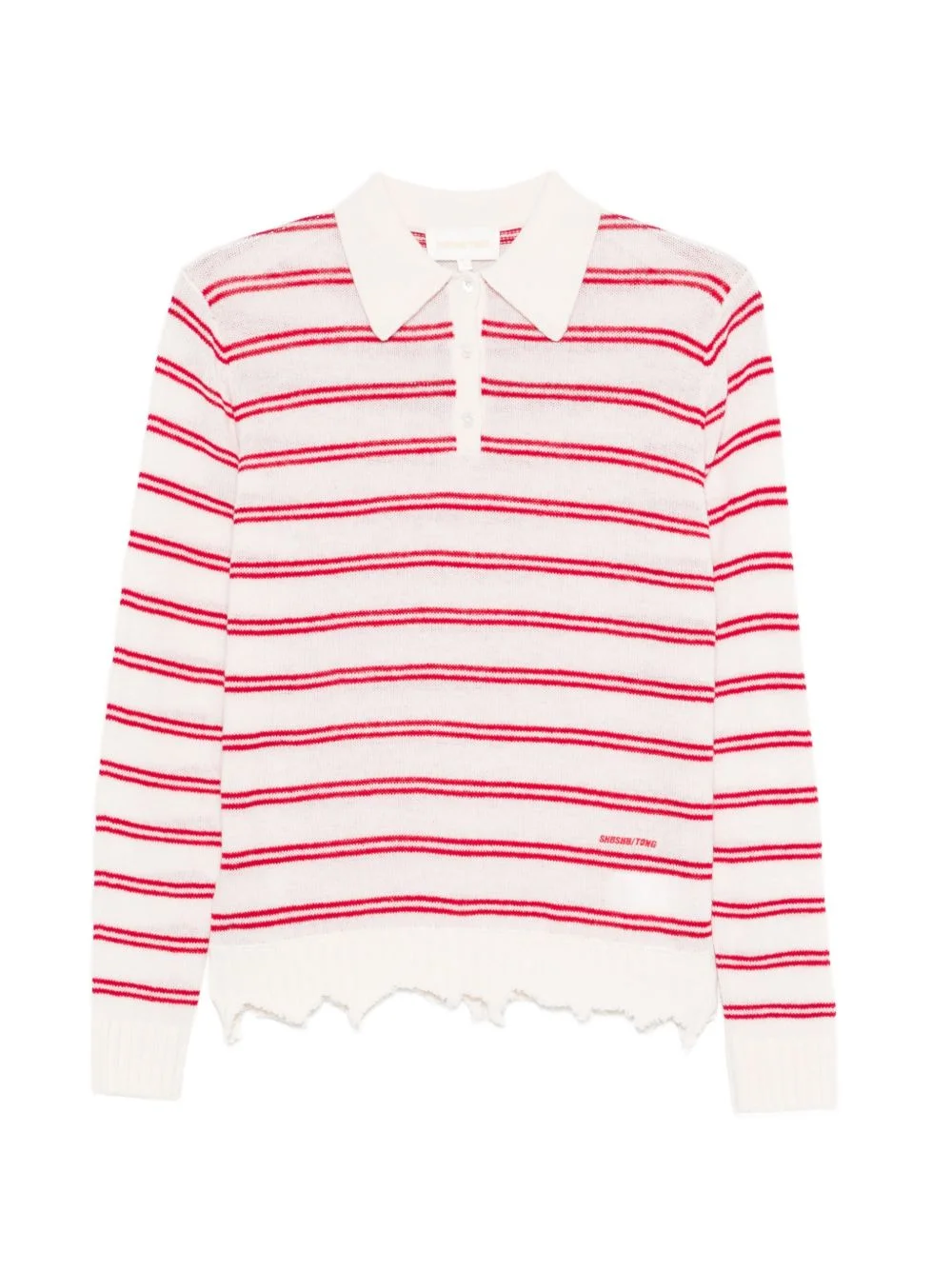 striped polo top - 1