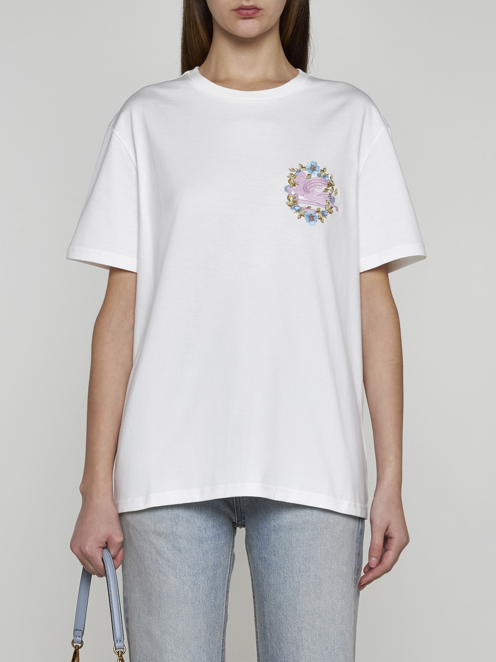 Pegaso logo cotton t-shirt - 3