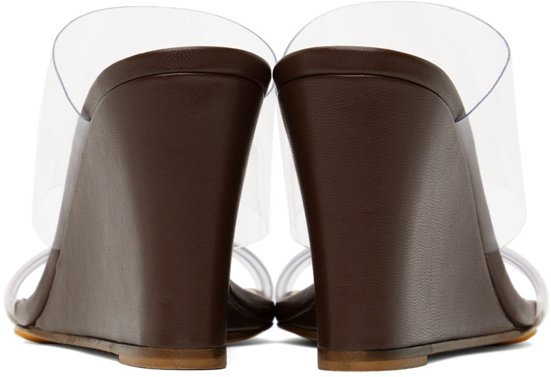 MARYAM NASSIR ZADEH SSENSE Exclusive Brown Olympia Wedge Heeled Sandals outlook