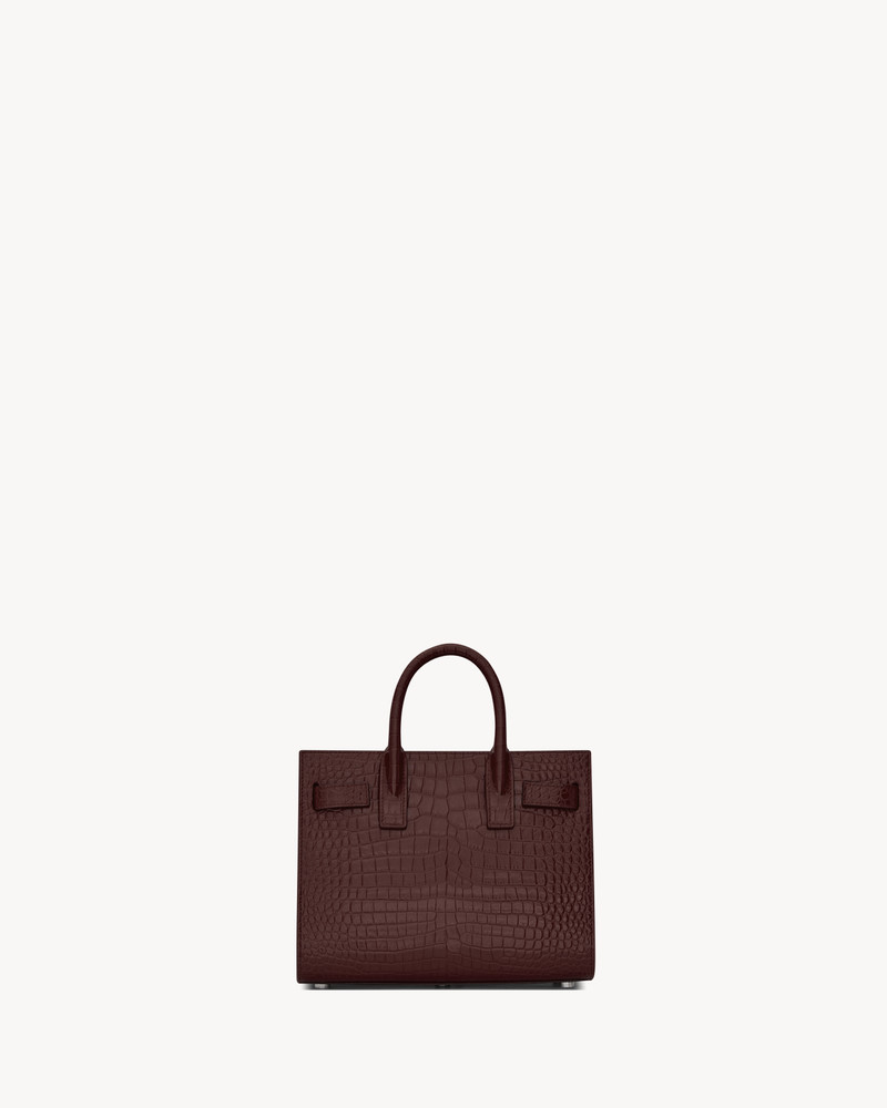 SAINT LAURENT SAC DE JOUR IN CROCODILE EMBOSSED LEATHER - NANO outlook