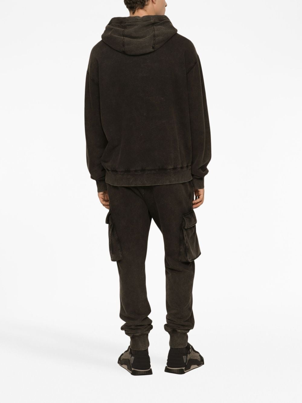 logo-patch zipped cardigan - 4