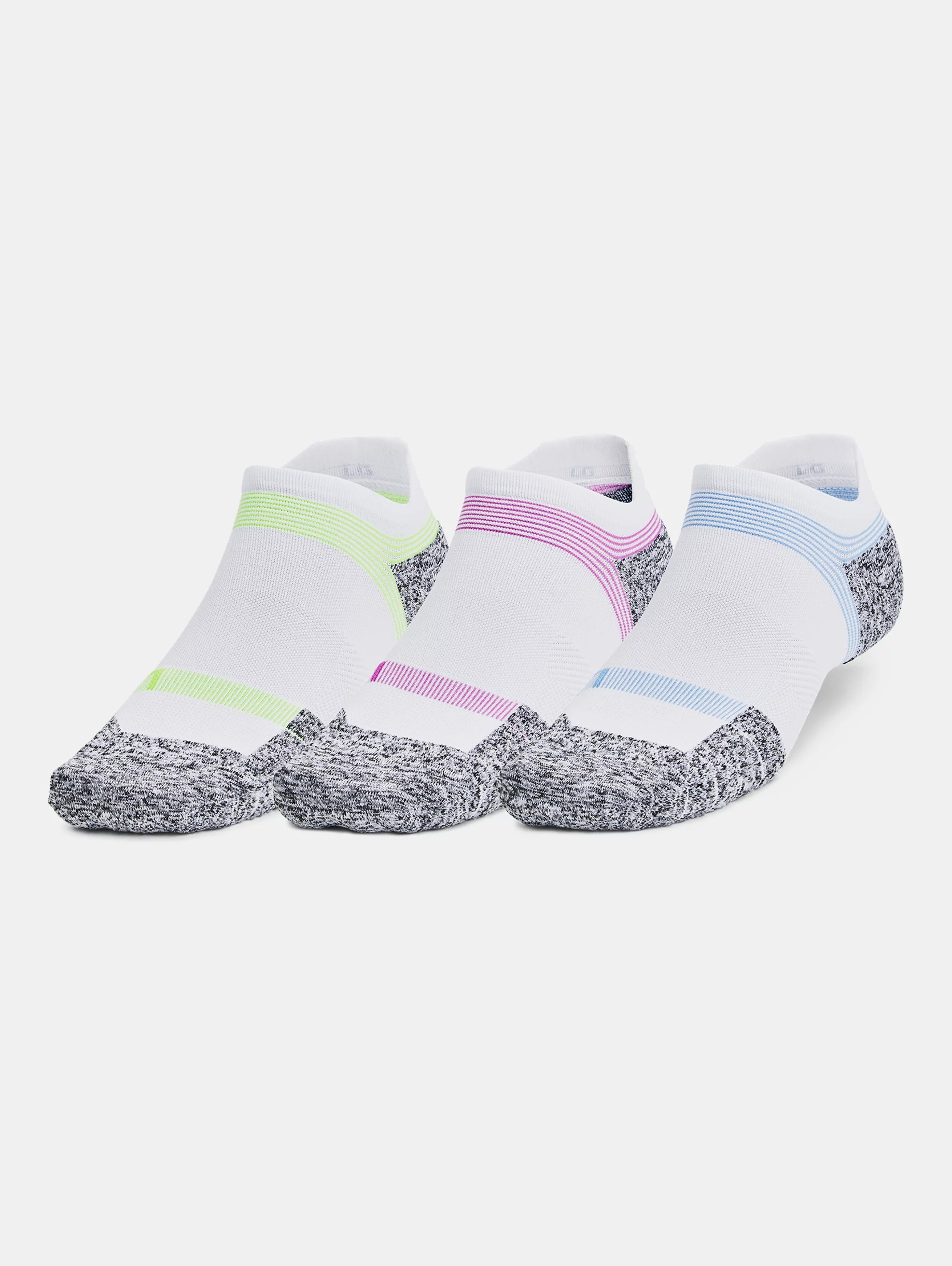 Unisex UA ArmourDry® Run Cushion 3-Pack No Show Socks - 3