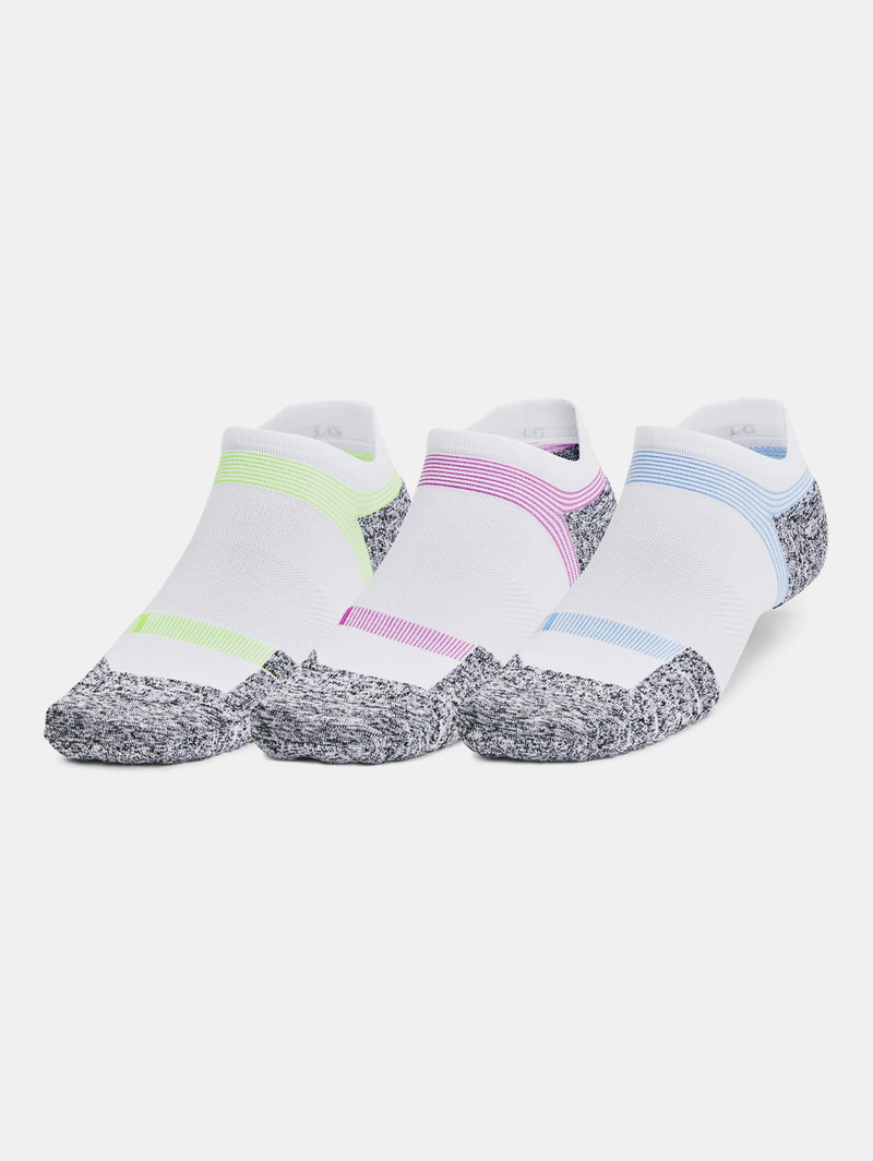 Unisex UA ArmourDry® Run Cushion 3-Pack No Show Socks 3