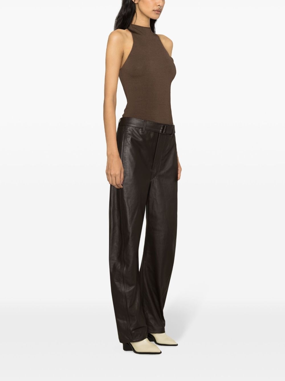 high-waist wide-leg trousers - 3