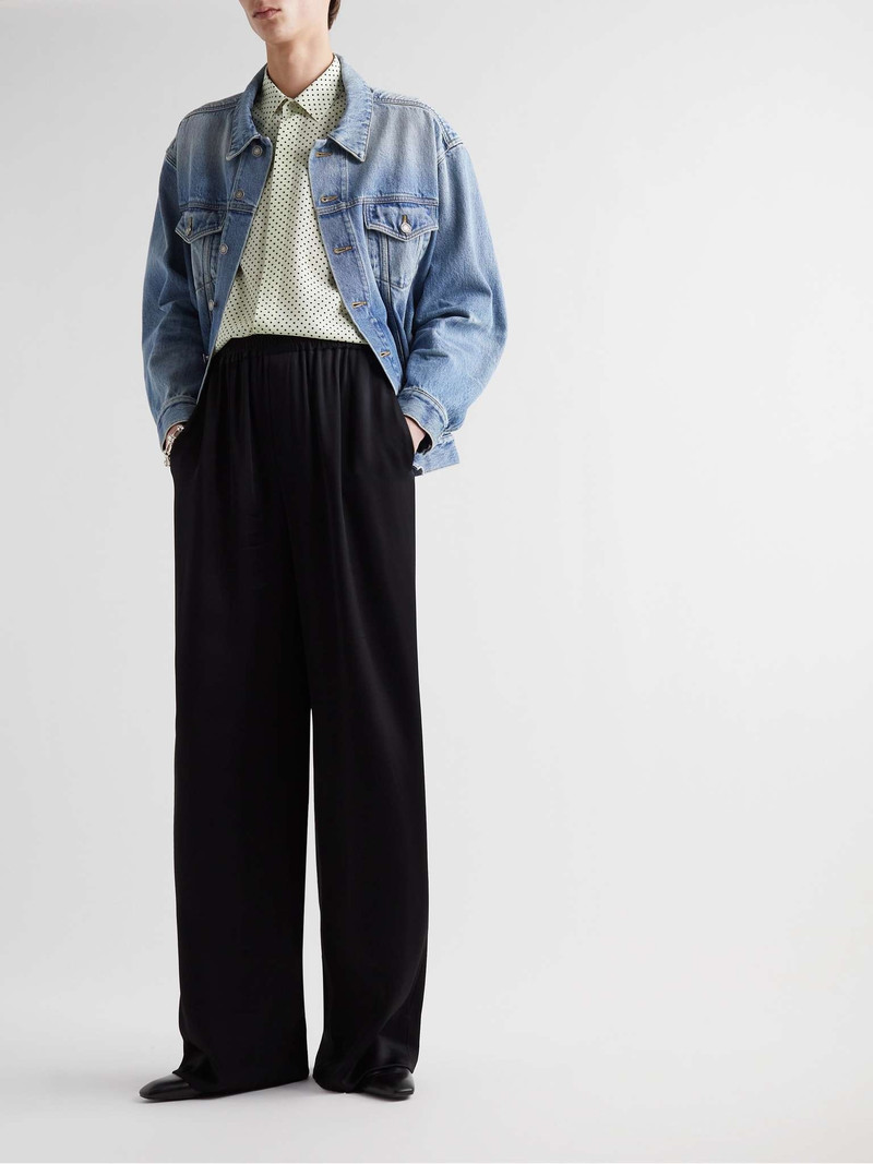 SAINT LAURENT Polka-Dot Silk Crepe De Chine Shirt outlook