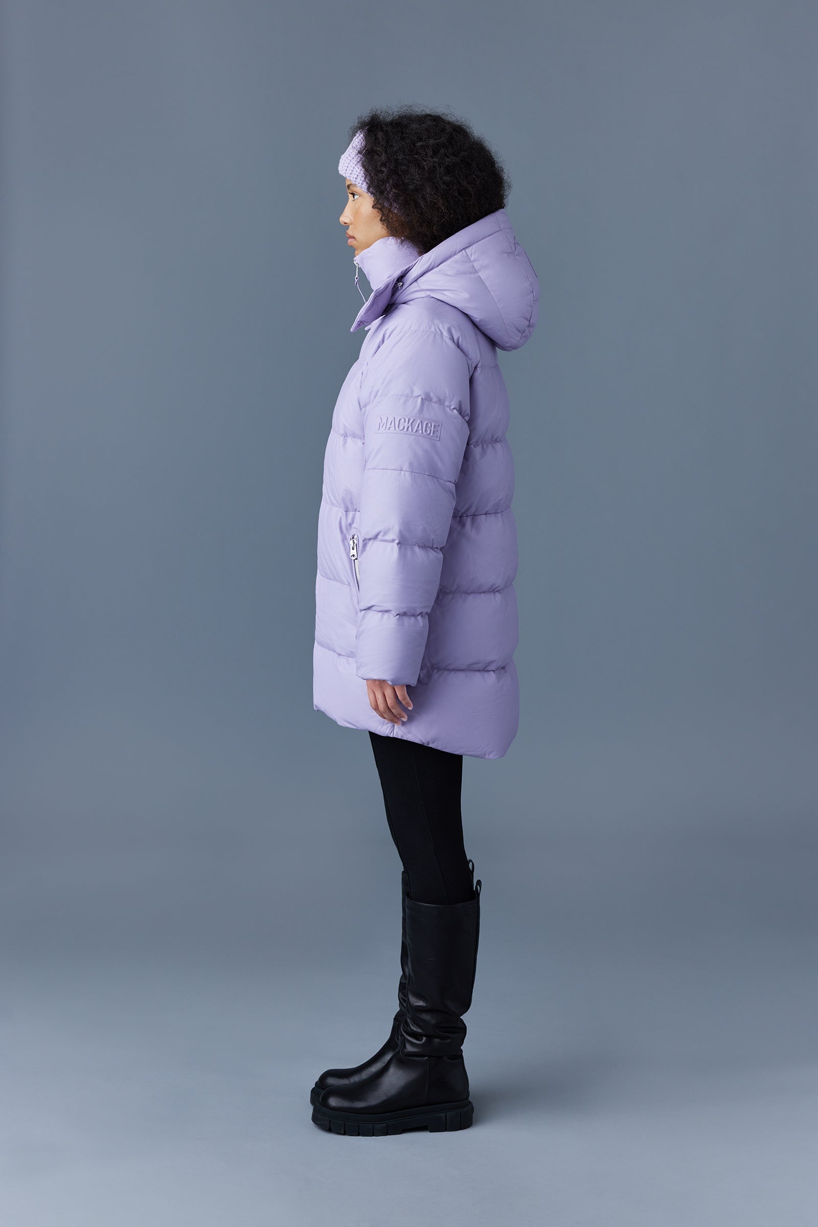 KARSYN (R) Leather down jacket with removable hood - 3