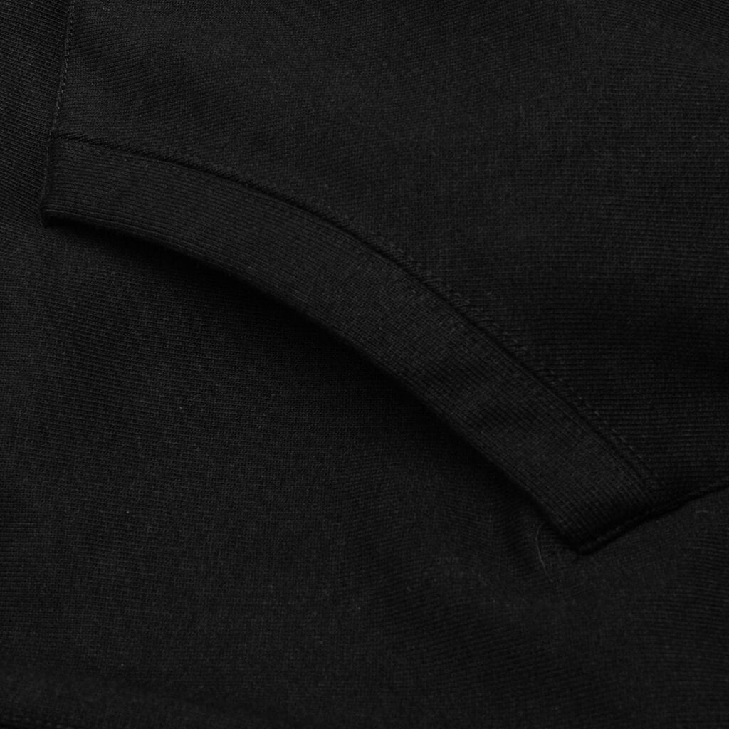 HEAVY WEIGHT PULLOVER HOODED SWEAT SHIRT TYPE-2 - BLACK - 5