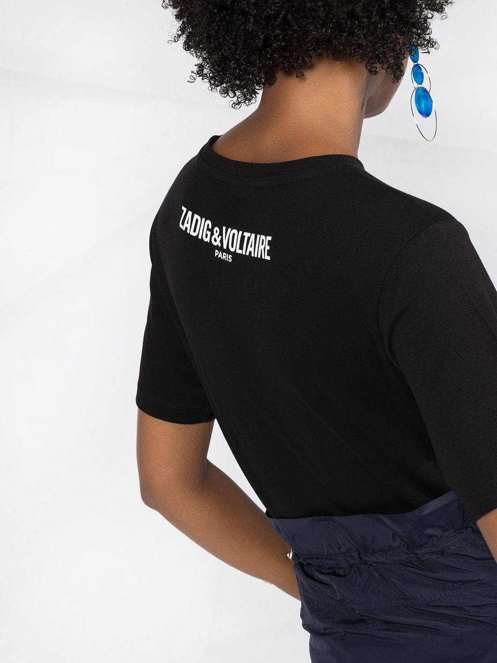 slogan print round neck T-shirt - 3