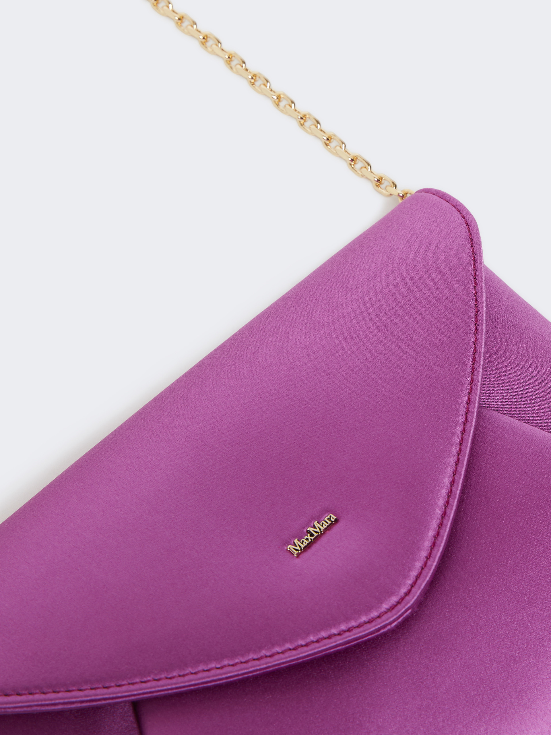 ENVELOPE Viscose and silk satin clutch bag - 5