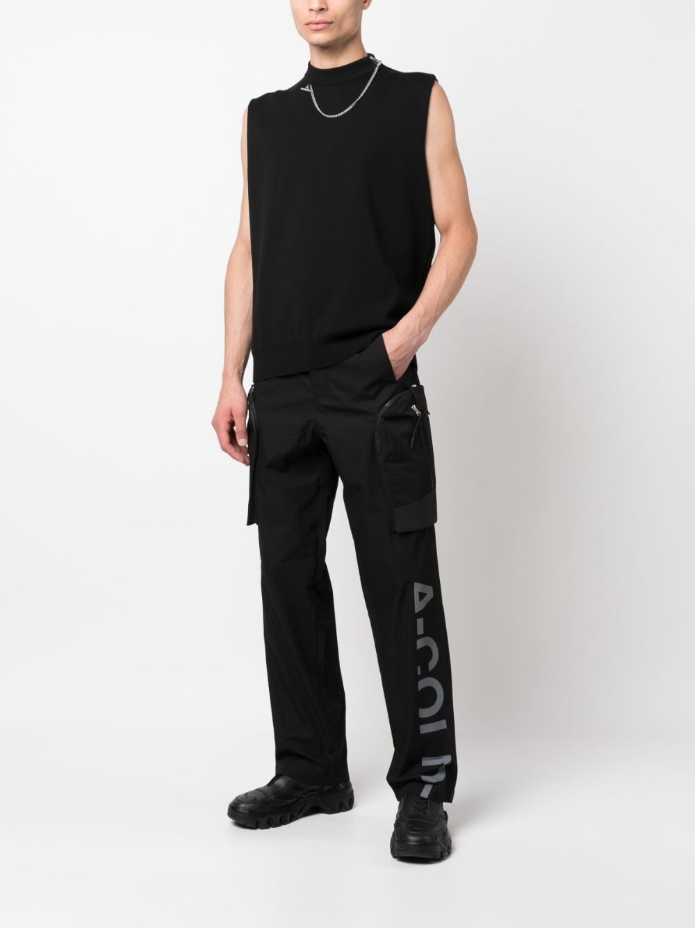 Overset Tech logo-print trousers - 2