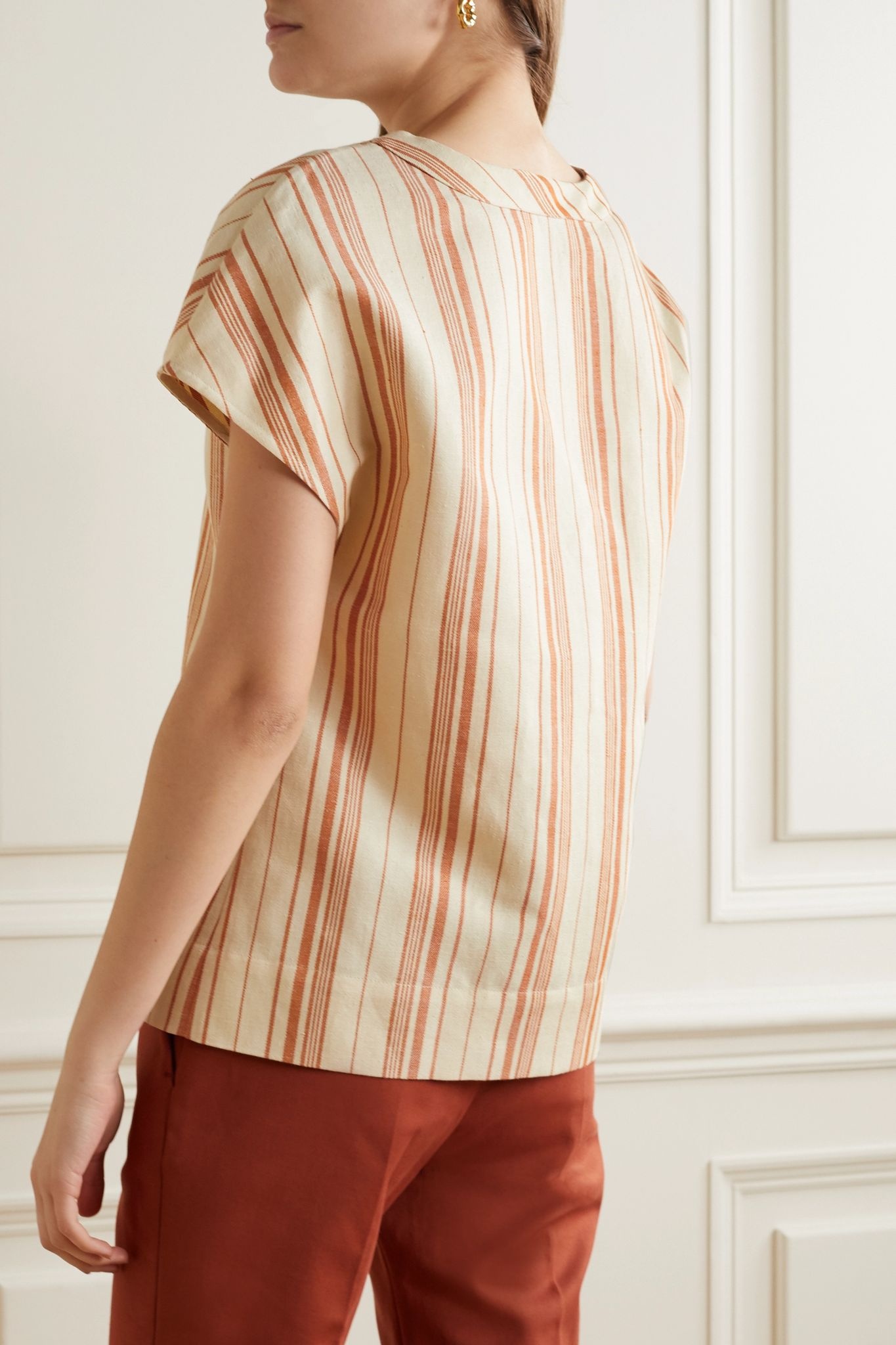 Striped cotton-blend top - 4