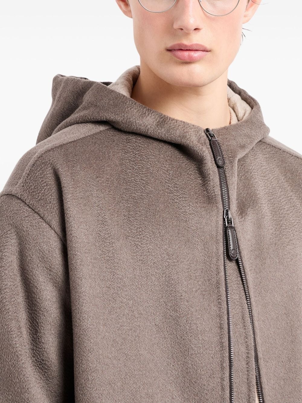 hooded cashmere jacket - 4