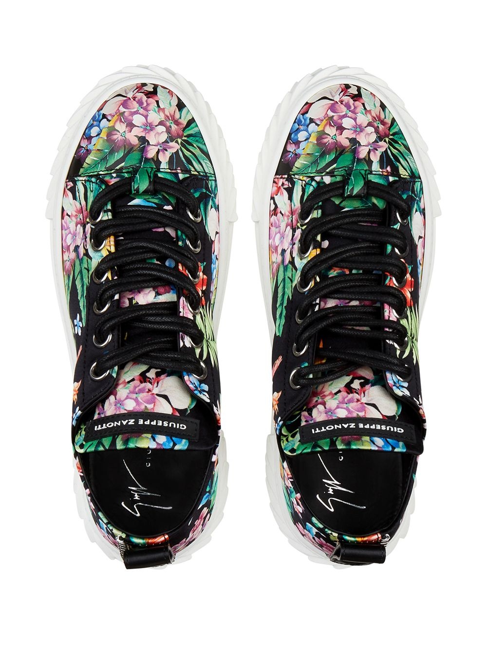 floral print sneakers - 4