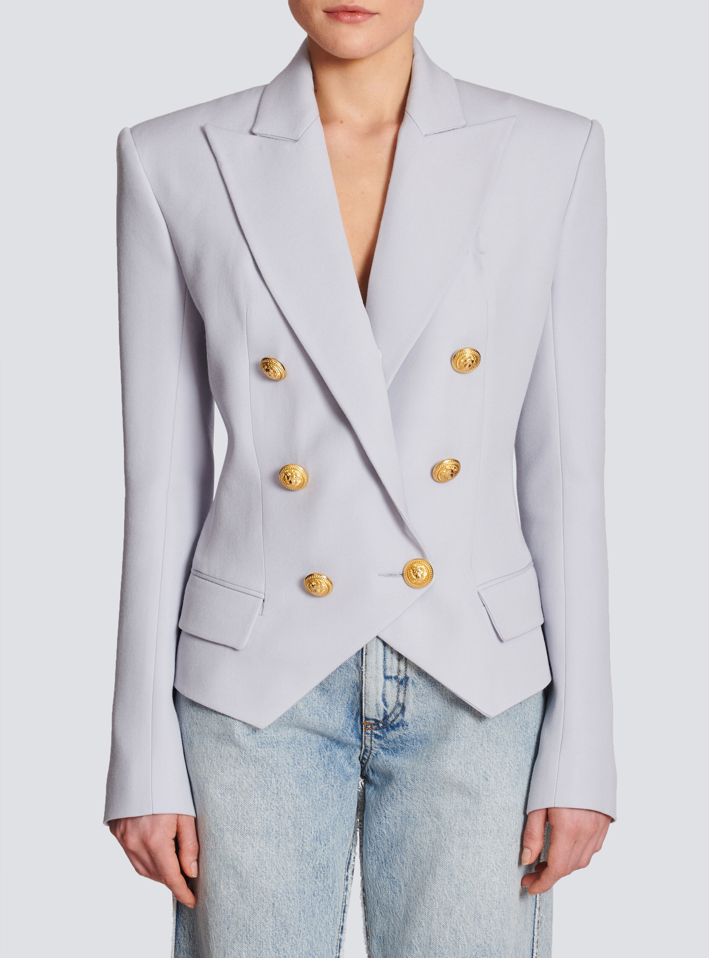 Wool double-breasted blazer - 5
