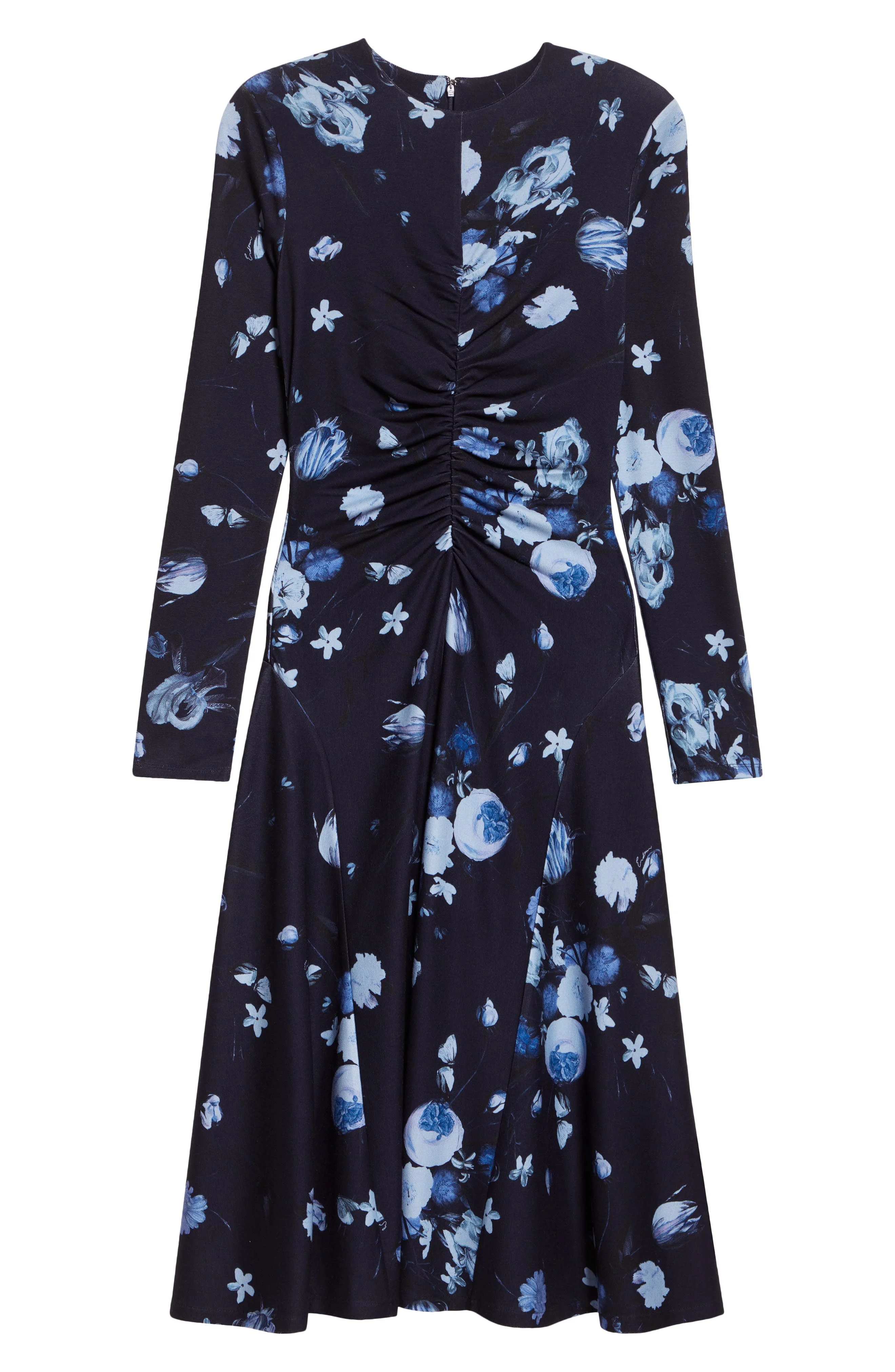Erdem Floral Print Long Sleeve Ponte Knit Midi Dress in Dutch Flower Painting Midnight at Nordstrom - 1