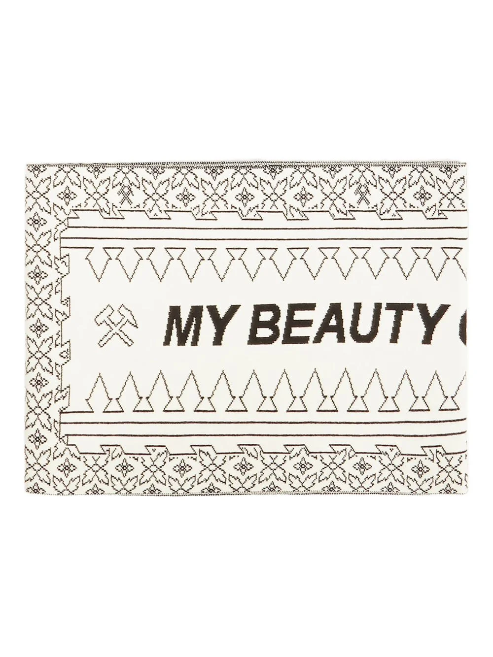 logo-patch scarf - 1