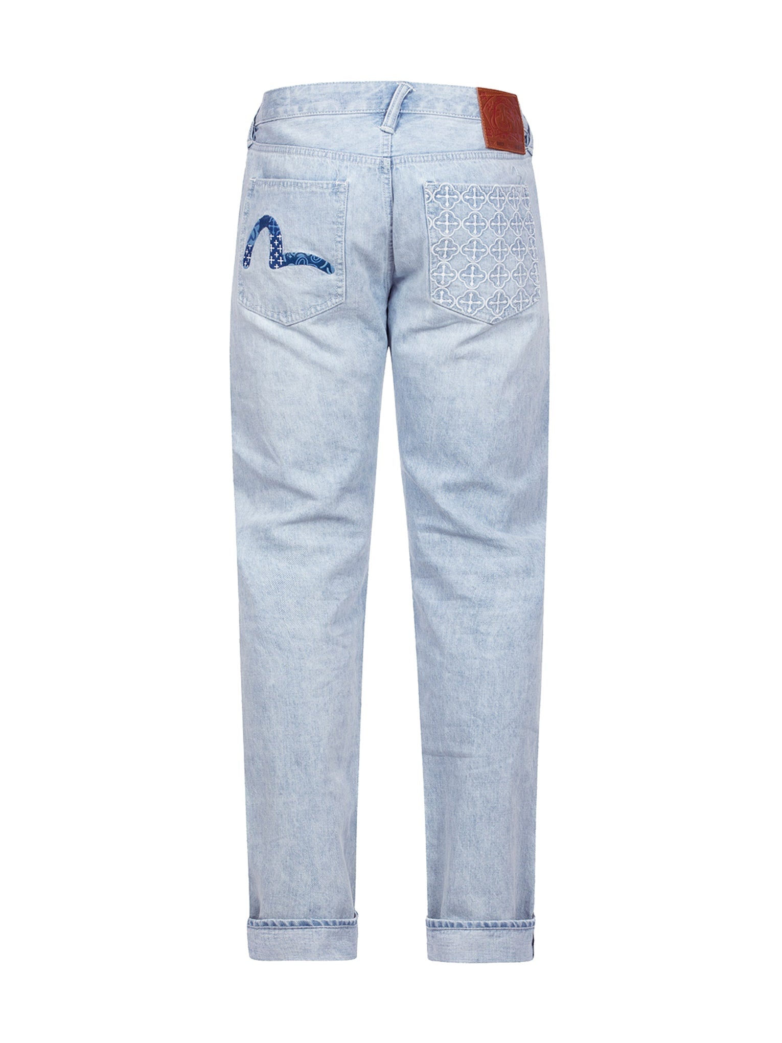 Patchwork Effect and Sashiko Carrot Fit Denim Jeans #2017 - 13