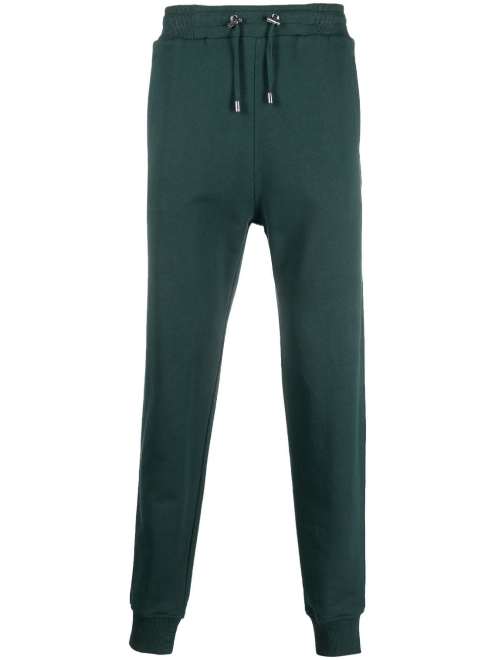 logo-patch cotton track pants - 1