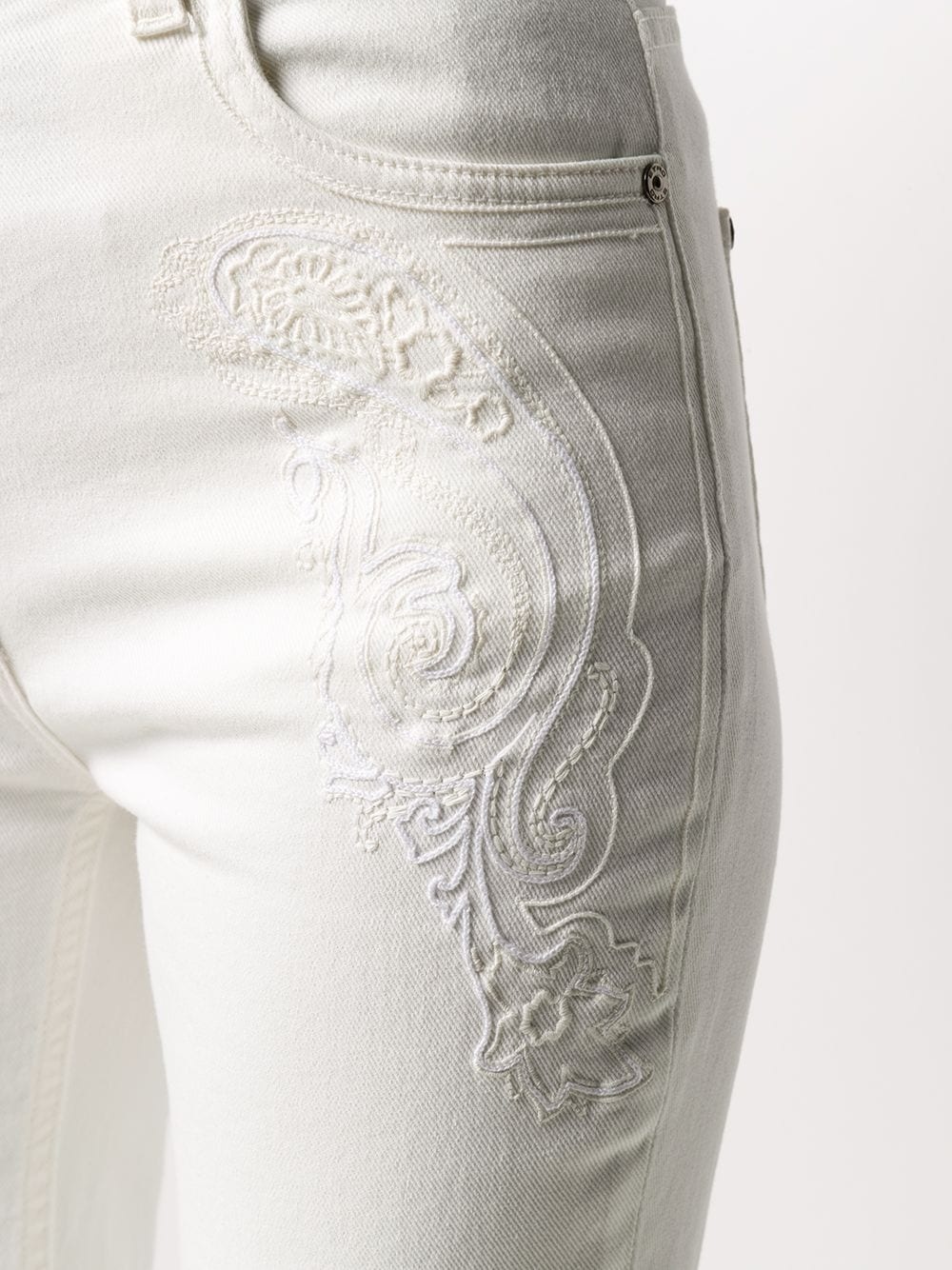 paisley-embroidery jeans - 5