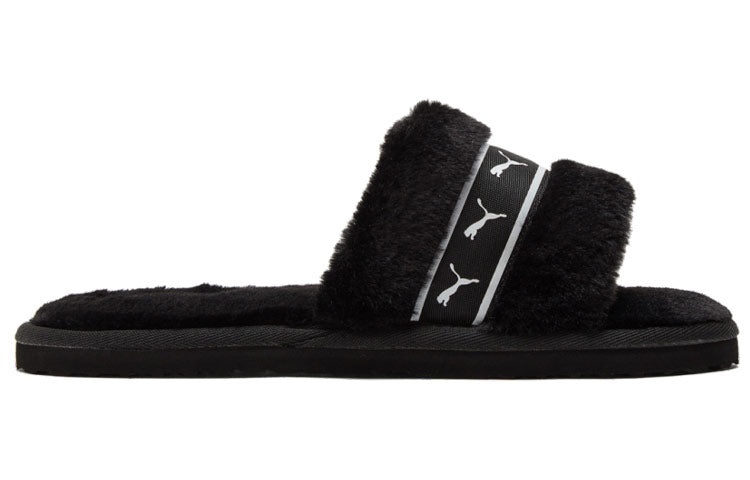 (WMNS) PUMA Fluff Remix Slide 'Black White' 385240-01 - 2