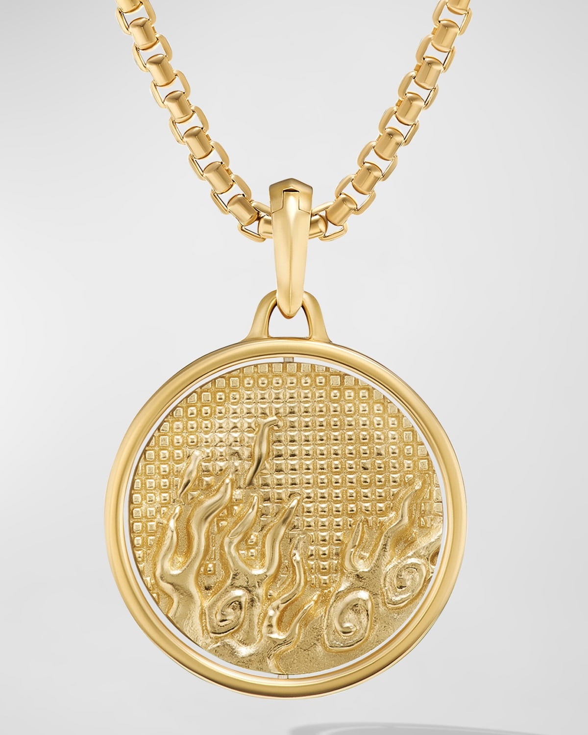 Men's Duality Pendant in 18K Gold, 30mm - 2
