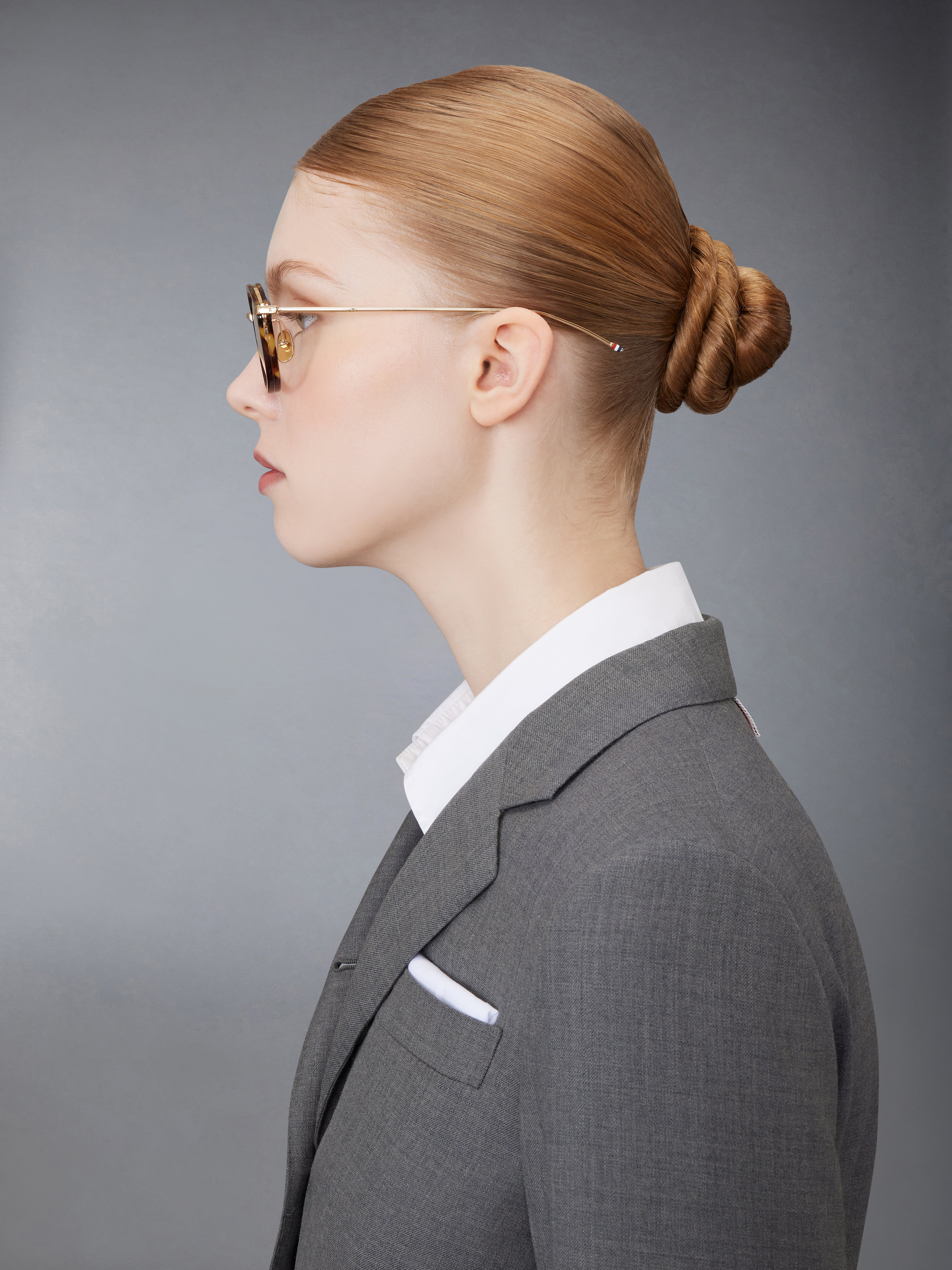 Tortoise Acetate And Titanium Round Eyeglasses - 4